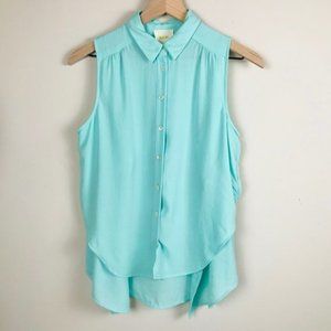 MAEVE ANTHROPOLOGIE Green Sleeveless Top Size 2
